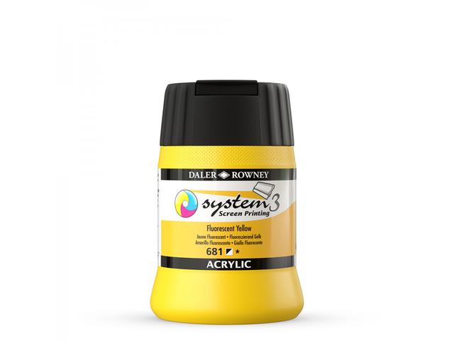 SYSTEM 3 SIEBDRUCKFARBE 250ML 681 FLUORESCENT YELLOW 1