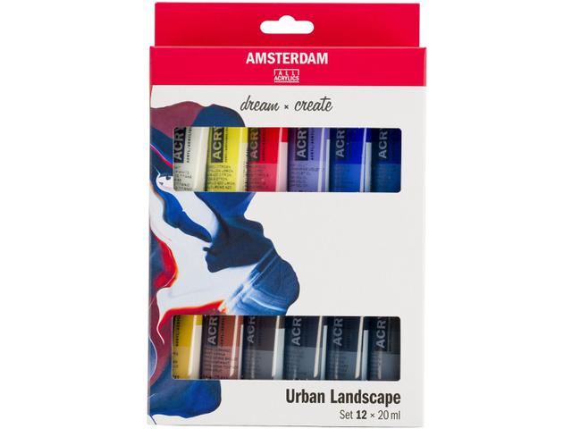 AMSTERDAM STANDARD SERIE ACRYLFARBEN SET 12 X 20ML URBAN STADTLANDSCHAFT 1