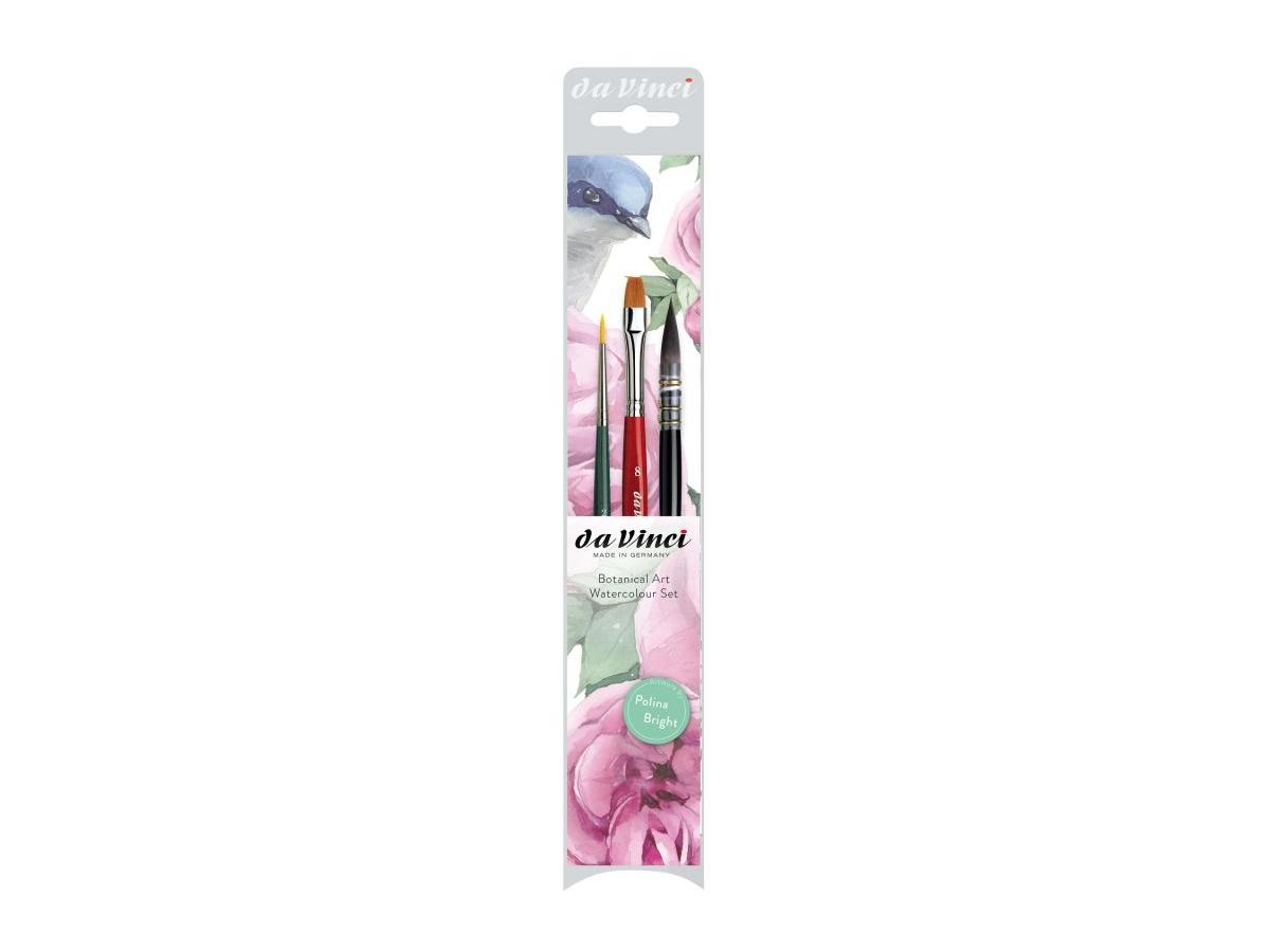 DA VINCI BOTANICAL AQUARELLPINSEL SET 3X 1