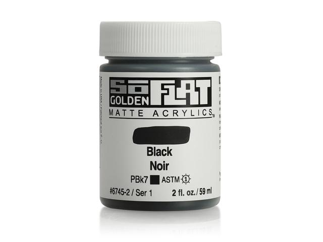 GOLDEN SOFLAT ACRYLIC 59ML 6745 BLACK 1