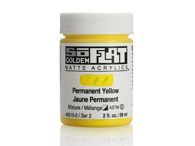 GOLDEN SOFLAT ACRYLIC 59ML 6515 PERMANENT YELLOW 1