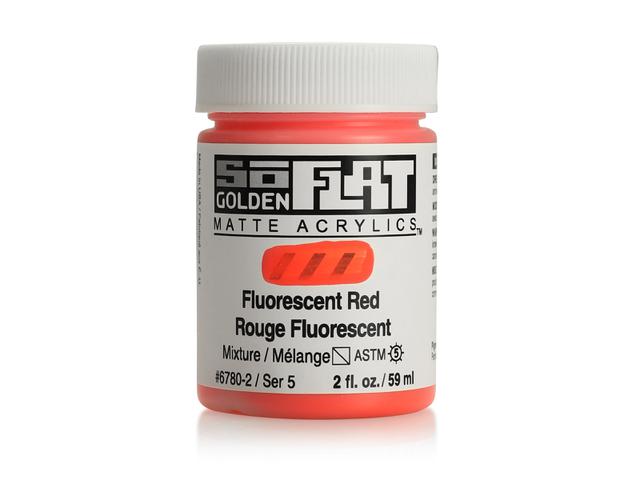 GOLDEN SOFLAT ACRYLIC 59ML 6780 SERIE 5 FLUORESCENT RED 1