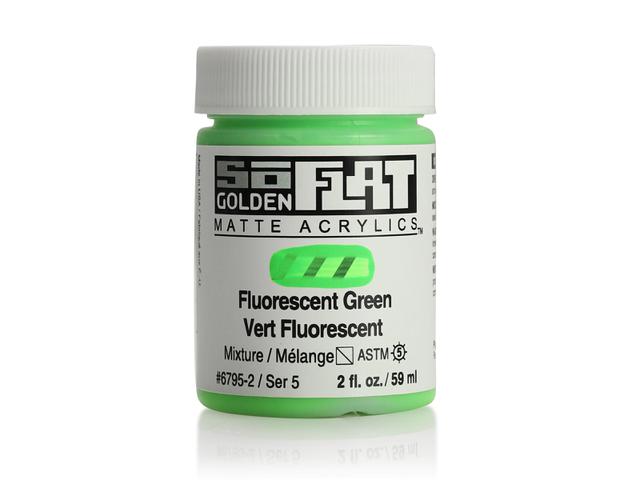 GOLDEN SOFLAT ACRYLIC 59ML 6795 SERIE 5 FLUORESCENT GREEN 1