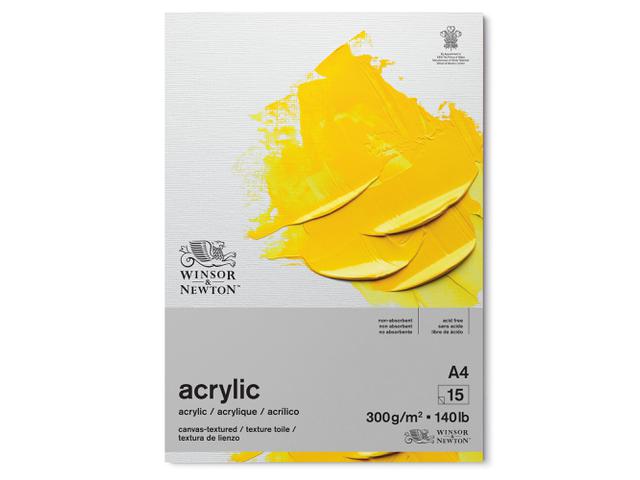 WINSOR & NEWTON GALERIA ACRYLVERFPAPIER BLOK 1 ZIJDIG GELIJMD 15 VEL A4 1