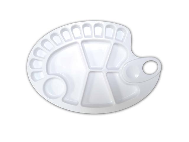 PLASTIC PALETTE OVAL 17 FÄCHER + DAUMENLOCH 1