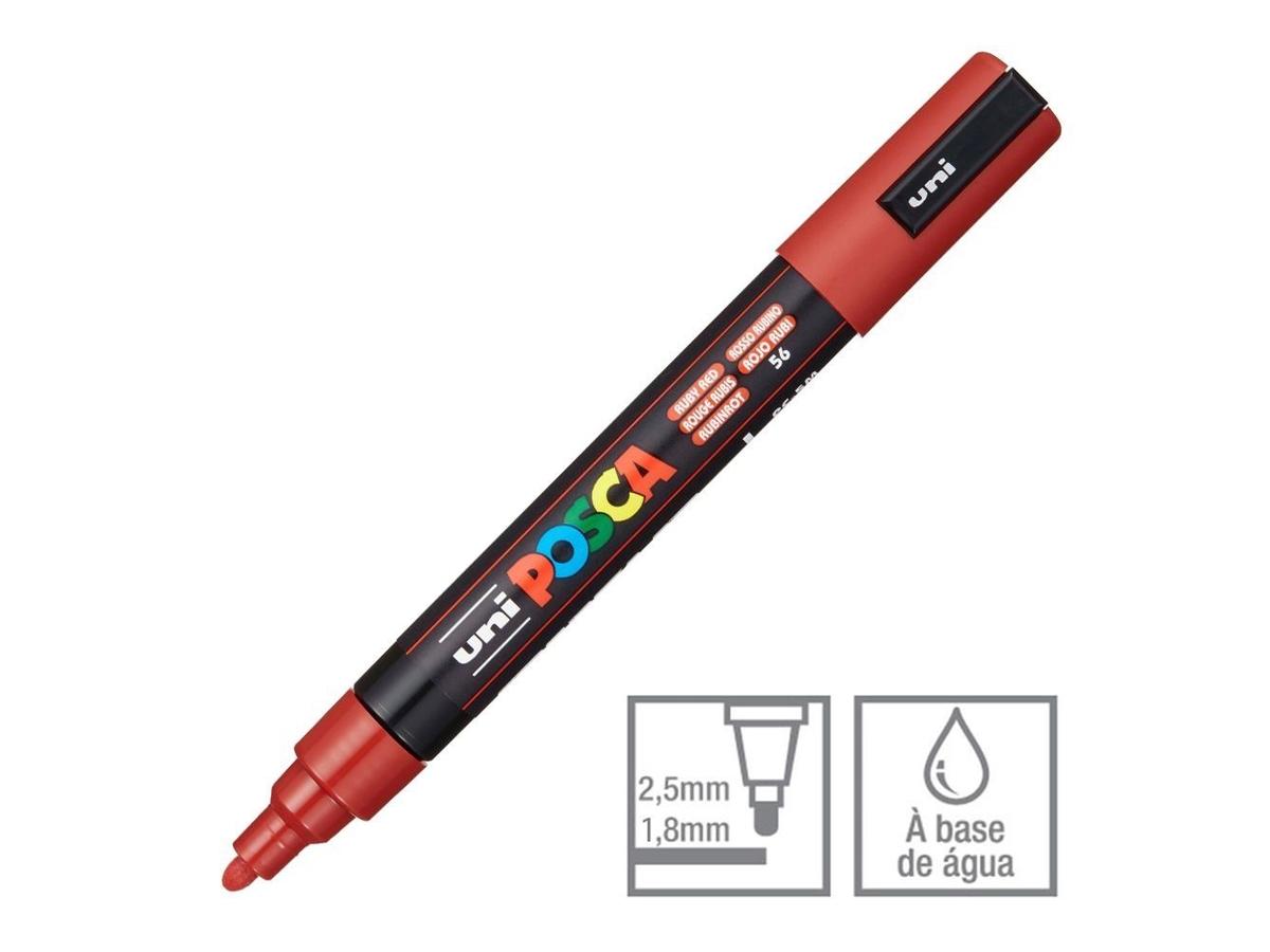 UNI POSCA PC5RR ROBIIN ROT MITTEL 1