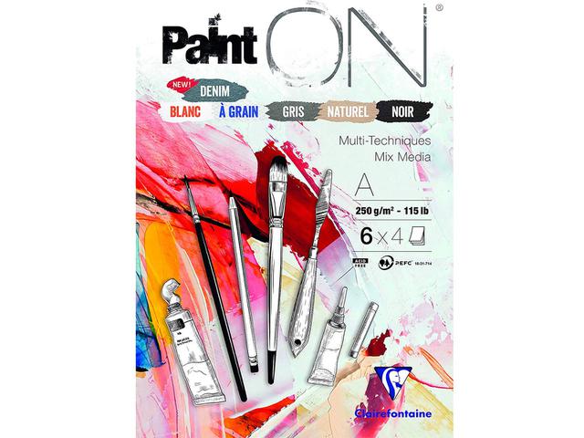 CLAIREFONTAINE PAINT-ON A4 AUSWAHL FARBEN NR6 250GR BLOCK 24BL 1