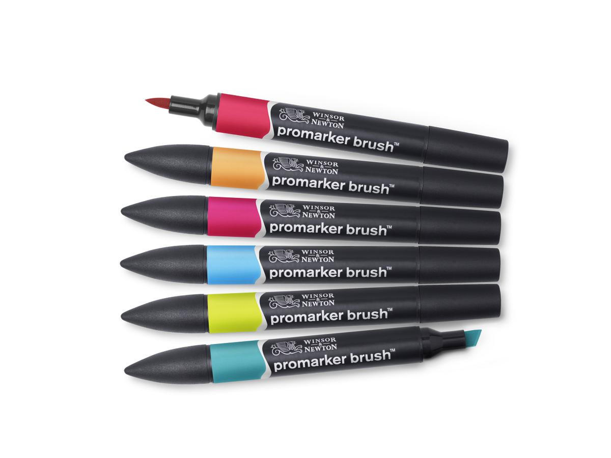 WINSOR & NEWTON PROMARKERSET BRUSH MID TONES 6STÜCK 1