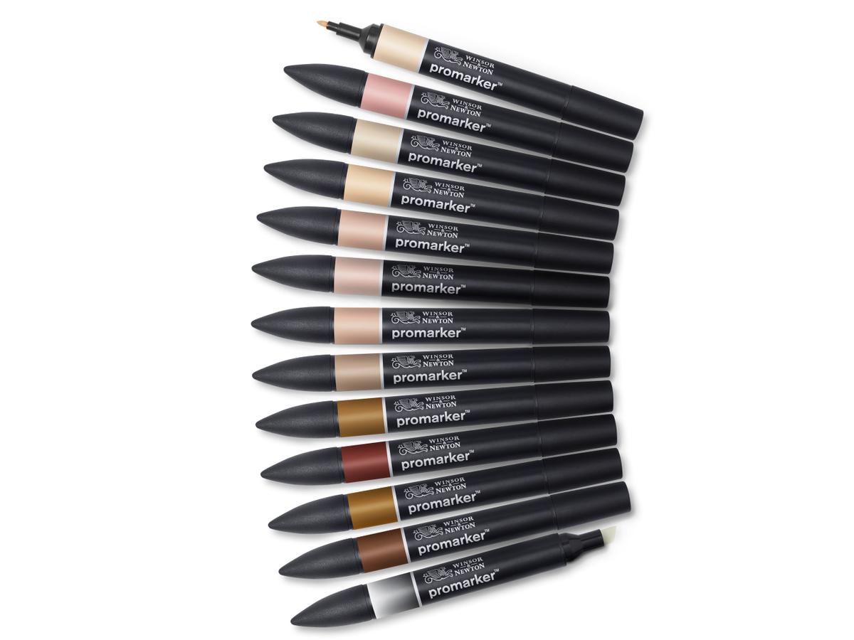 WINSOR & NEWTON PROMARKER SET SKINTONES 12X 1