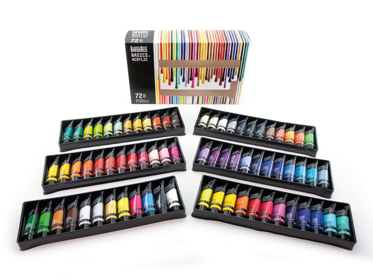 LIQUITEX BASICS ACRYLIC COLOUR SET 72X22ML 1