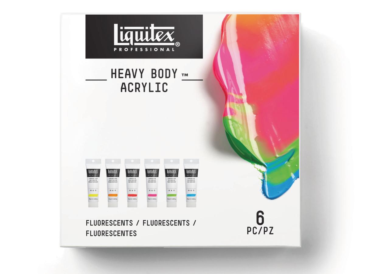 LIQUITEX HEAVY BODY FLUORESZENZFARBE SET 6 X 59ML 1