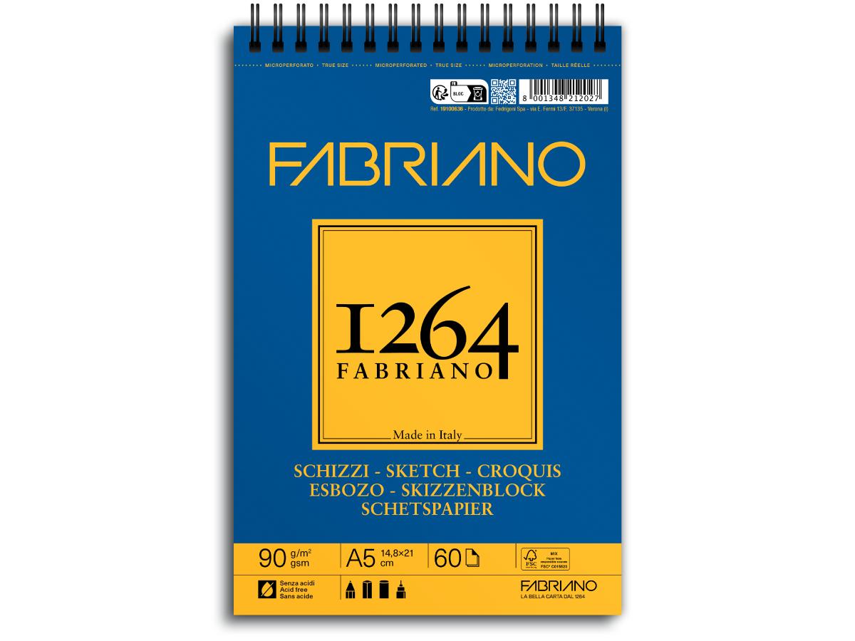 FABRIANO 1264 SKIZZENPAPIER A5 90GR BLOCK
 1