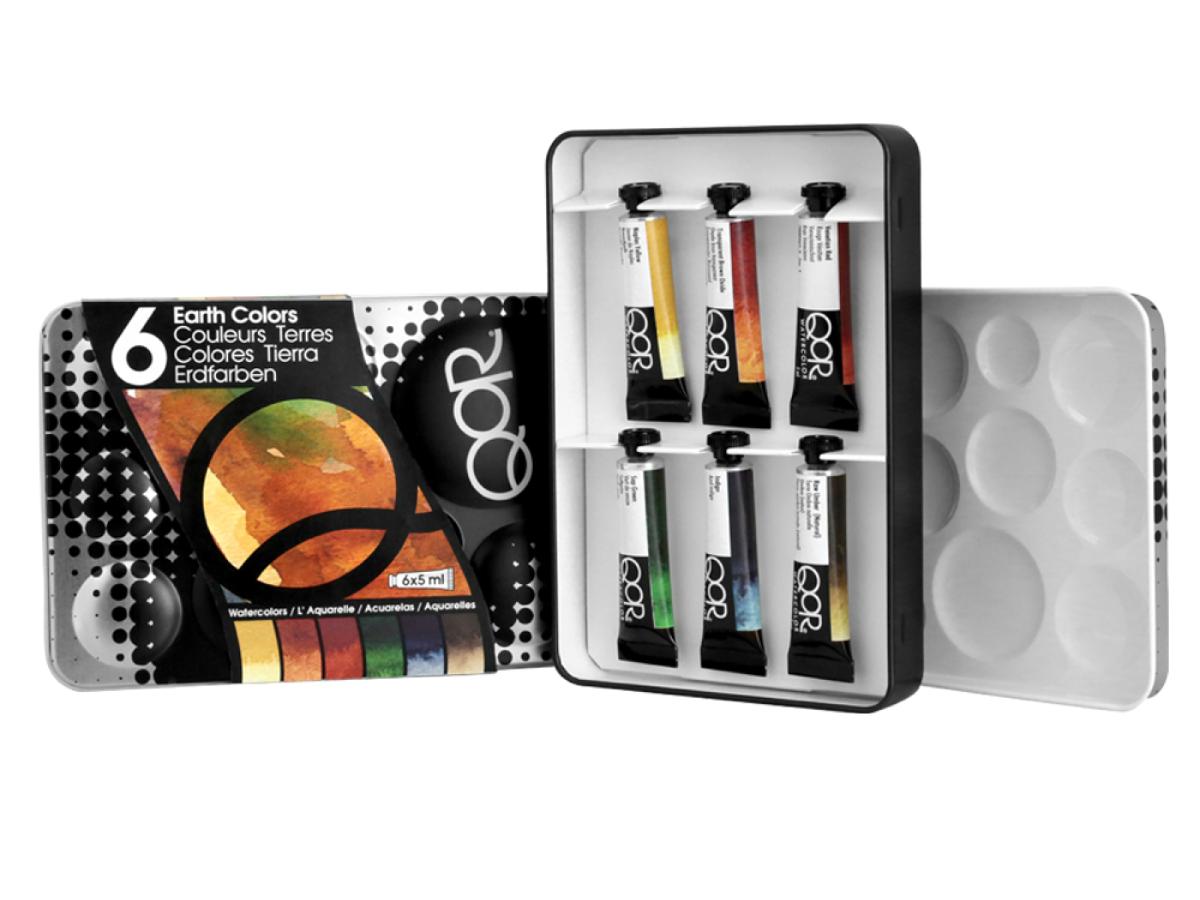 GOLDEN QOR AQUARELLFARBE  6 X 5 ML EINFÜHRUNGS SET ERDFARBEN 1