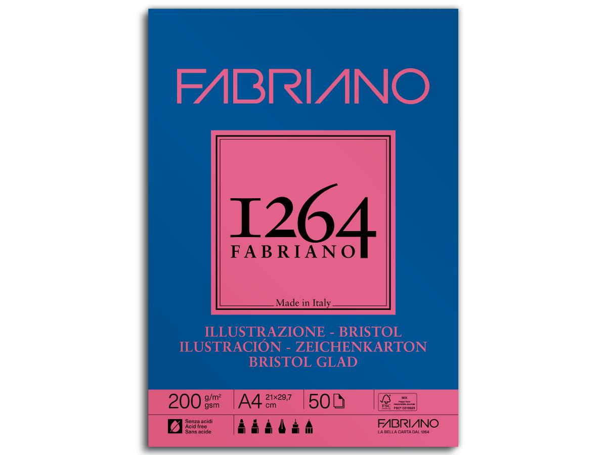 FABRIANO 1264 BRISTOL ZEICHENKARTON A4 200GR BLOCK 1