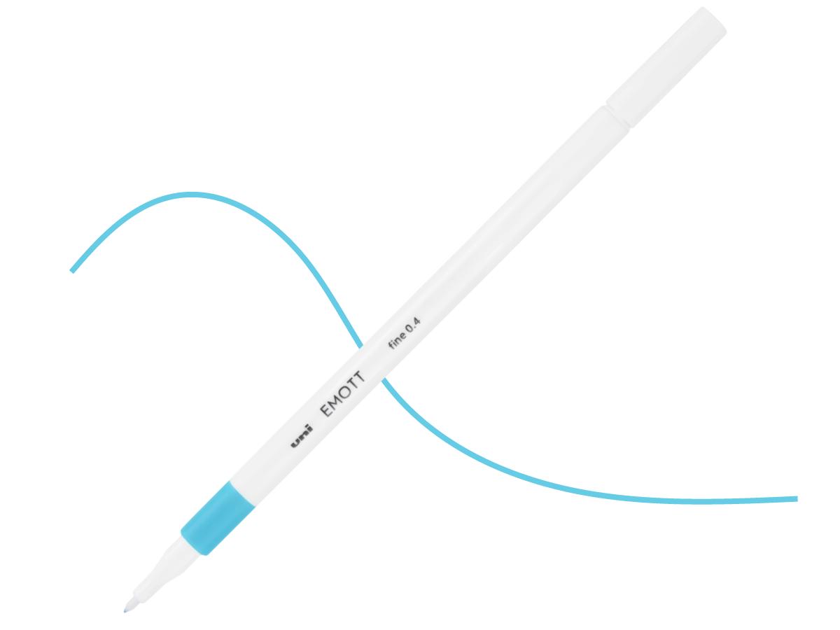 UNI-BALL EMOTT FINELINER 08 LICHT BLAUW 1