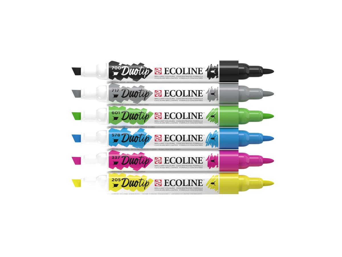 TALENS ECOLINE DUOTIP MARKER SET BASIS 6 STÜCK 1