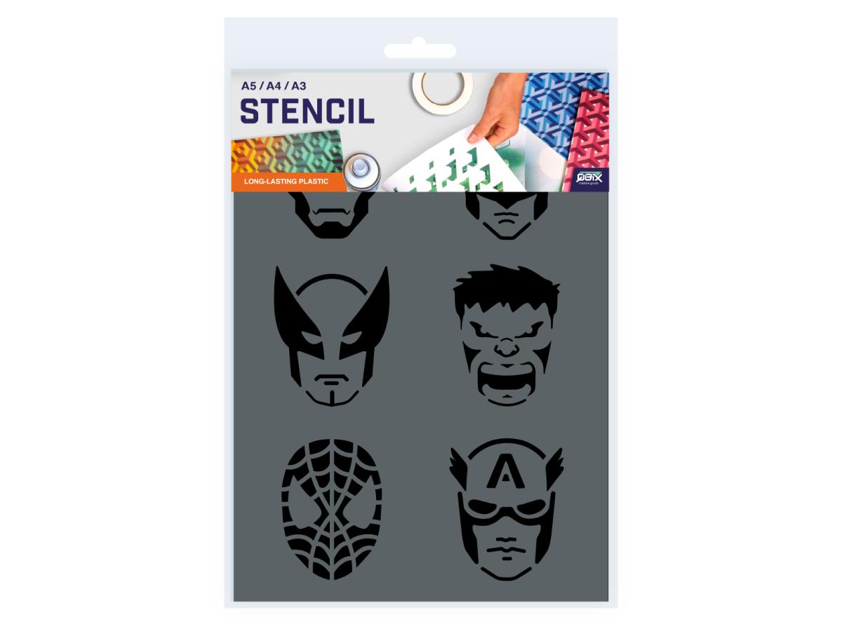 QBIX SCHABLONE ICON 2: SUPERHEROS A4 1