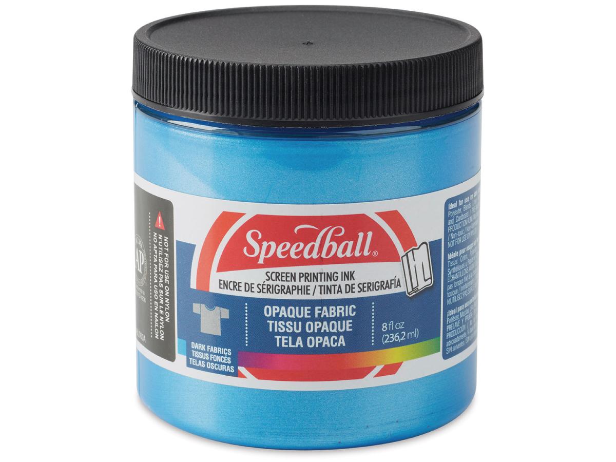 SPEEDBALL OPAQUE FABRIC SIEBDRUCK FARBE 237ML BLAUER TOPAS 003 1