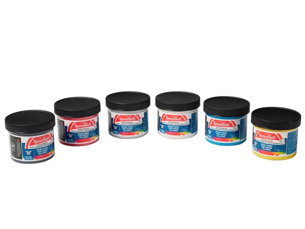 SPEEDBALL OPAQUE FABRIC SIEBDRUCK FARBE STARTER SET 118ML 6 STÜCK    1