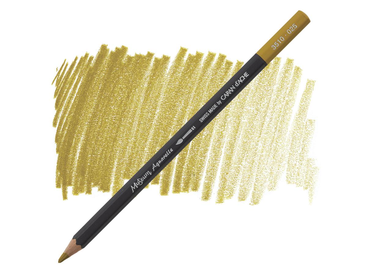 CARAN D'ACHE MUSEUM AQUARELLSTIFT 025 GRUNOCKER
 1