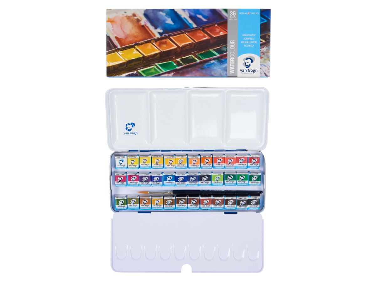 VAN GOGH AQUARELLFARBEN SET  36X 1/2NAPF + PINSEL 1