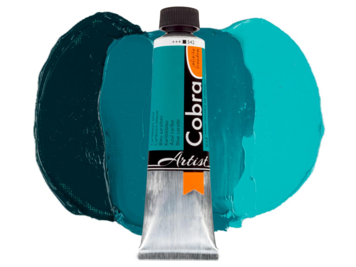 COBRA ARTIST WASSERVERMALBARE ÖLFARBE 40ML 542 KARIBISCHBLAU 1