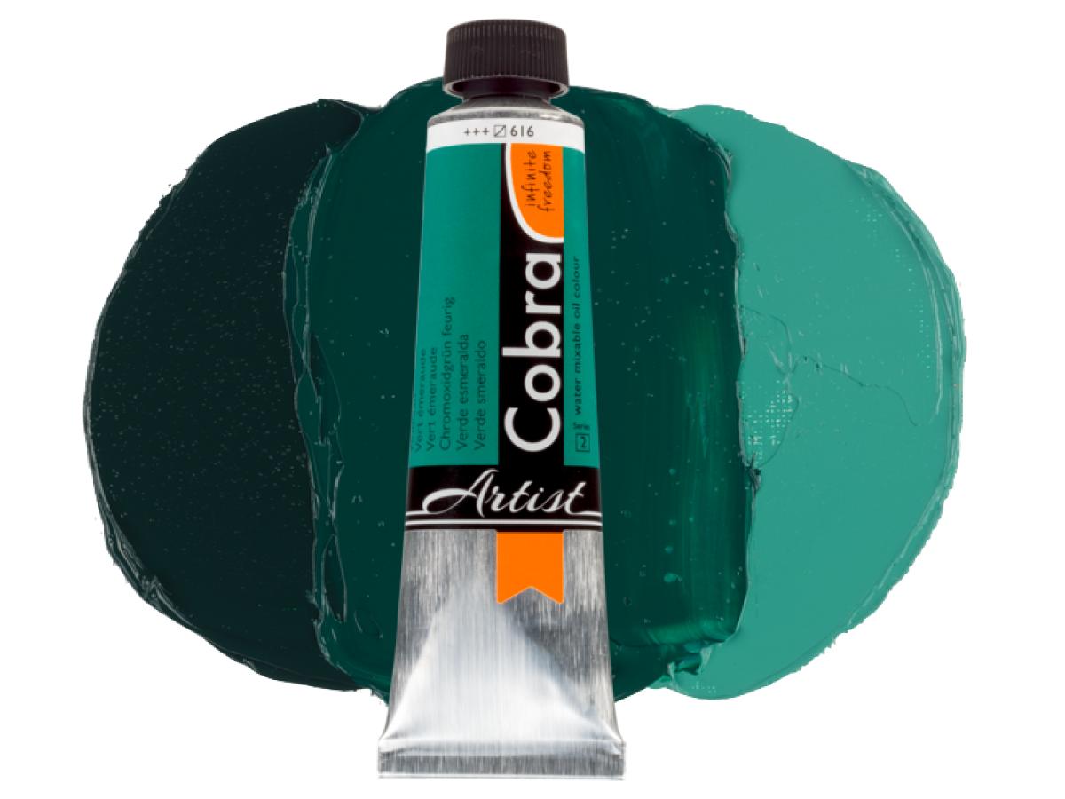 COBRA ARTIST WASSERVERMALBARE ÖLFARBE 40ML 616  CHROMOXIDGRÜN FEURIG 1