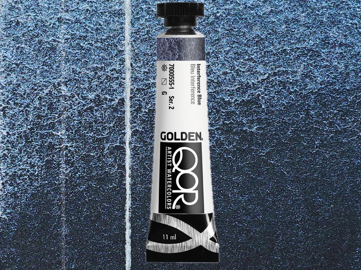 GOLDEN QOR WATERCOLOR 11ML SERIE 2 INTERFERENCE BLUE 555 1
