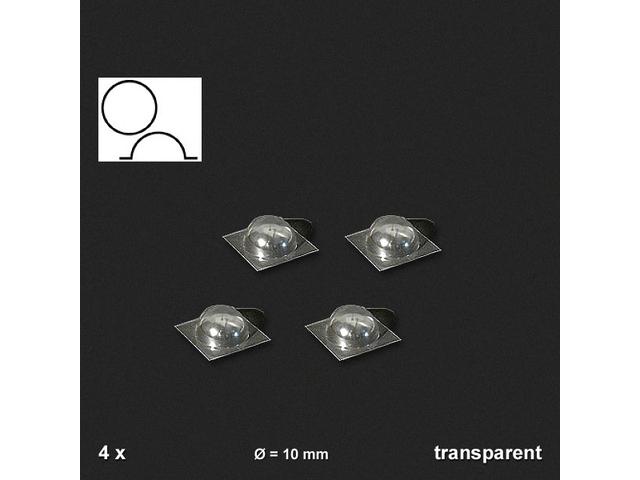 DACHKUPPEL TRANSPARENT RUND 10,0MM 4 STÜCK 18.01100.4 1