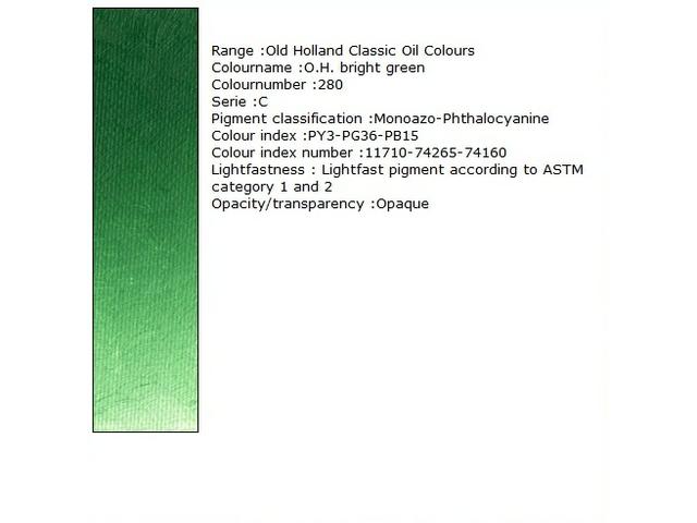 OLD HOLLAND ÖLFARBE C280 125ML OLD HOLLAND BRIGHT GREEN 1