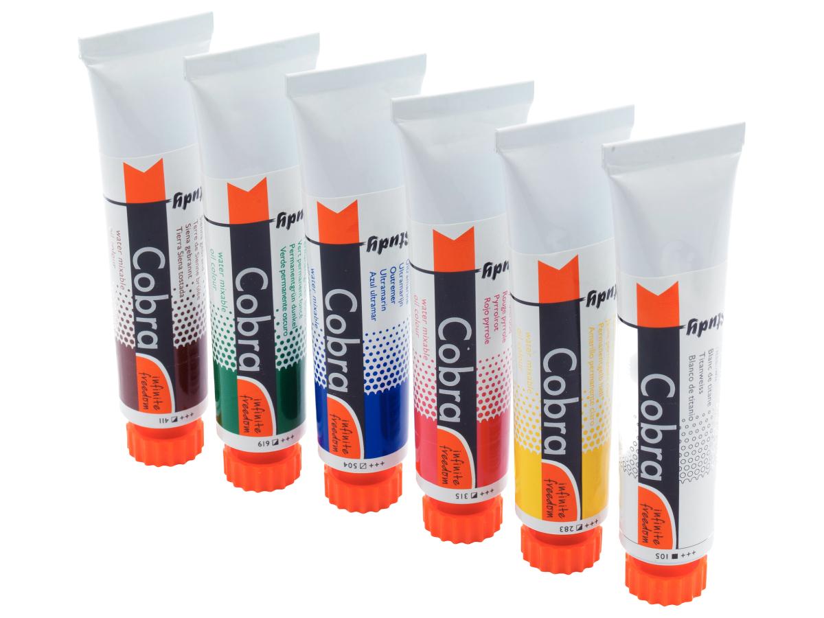 COBRA STUDY WASSERMISCHBARE ÖLFARBEN SET 6X20ML 1