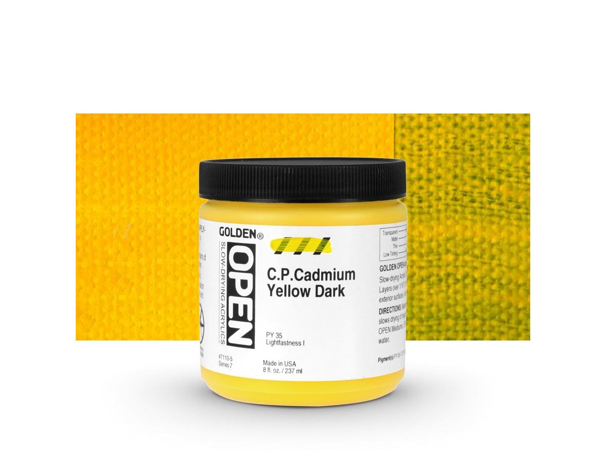 GOLDEN OPEN ACRYLIC 237ML 7110 S7 C.P.CADMIUM YELLOW DARK 1