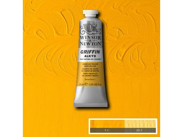 WINSOR & NEWTON GRIFFIN ALKYD 37ML S1 109 CADMIUM YELLLOW HUE 1