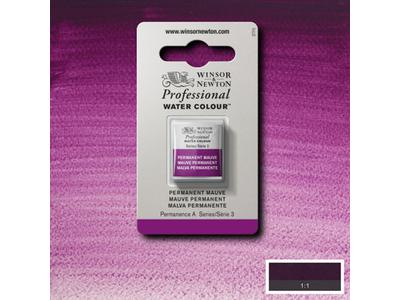 WINSOR & NEWTON AQUARELLFARBE 1/2 NÄPF 491 PERMANENT MAUVE 1