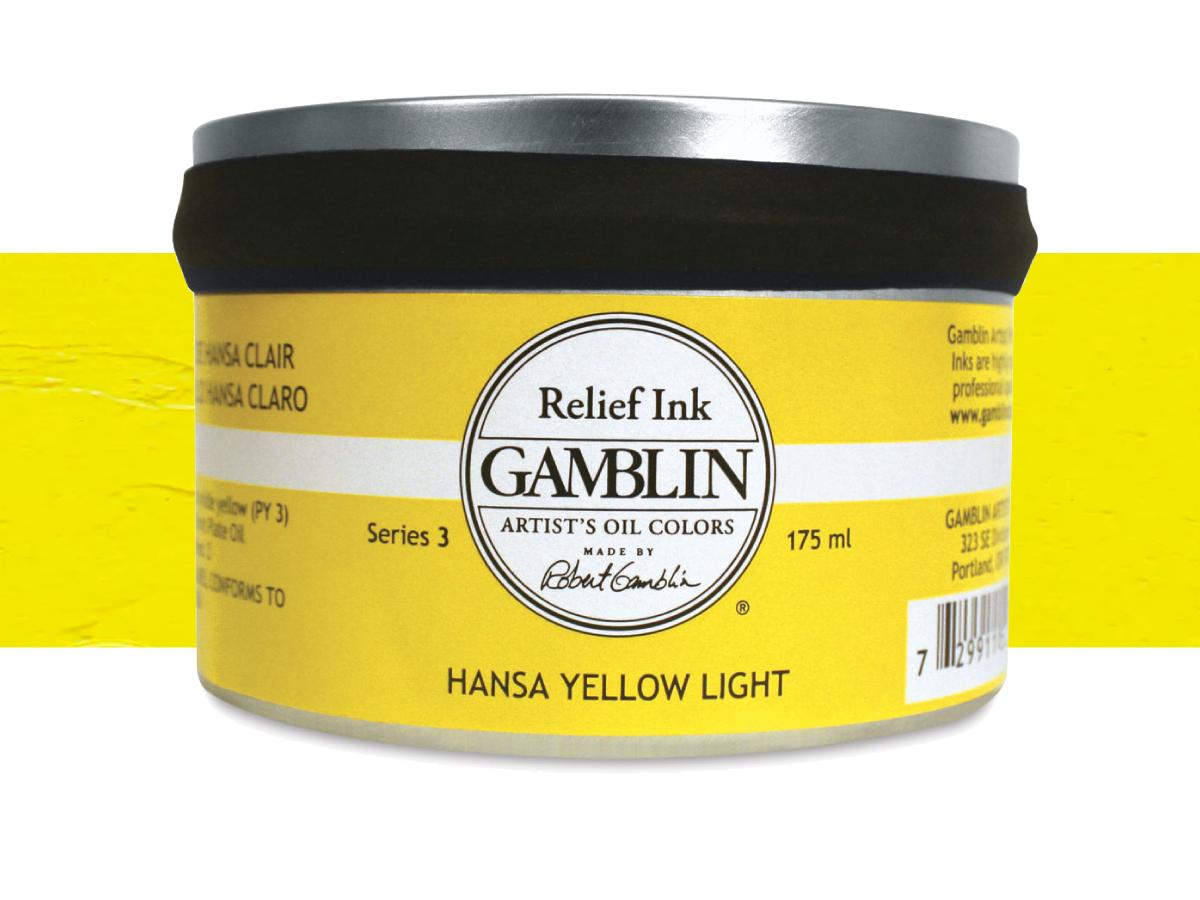 GAMBLIN RELIEF INK 175ML S3 R2300 HANSA YELLOW LIGHT 1