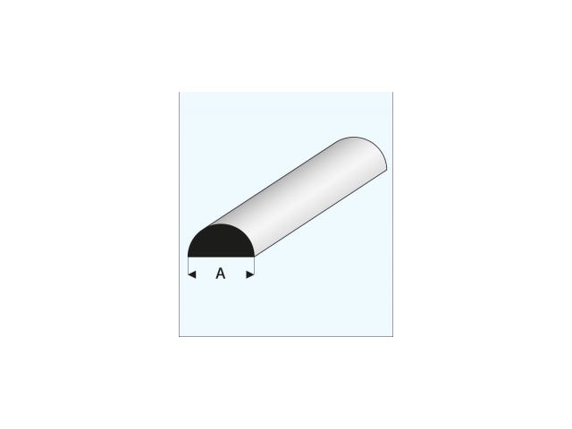 PROFIL HALBRUND MASSIV WEISS (A=)3,5MM 1METER 401-57 1