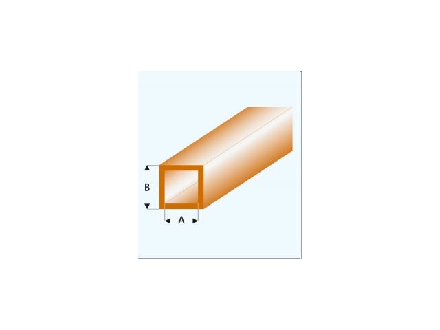 PROFIL VIERKANTROHR GLASKLAR BRAUN  (A=)3,0X4,0MM 33CM 435-55/3 1