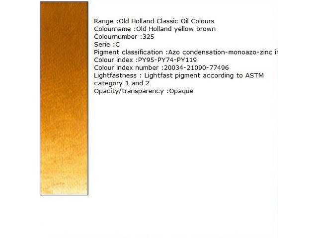 OLD HOLLAND ÖLFARBE C325 40ML OLD HOLLAND YELLOW BROWN 1