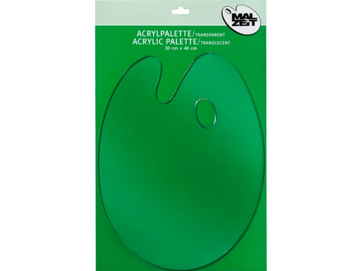 KUNSTSTOFF PALETTE 30X40 OVAL TRANSPARENT 1