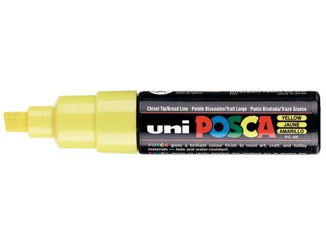 UNI POSCA PC8J GEEL BREIT 1
