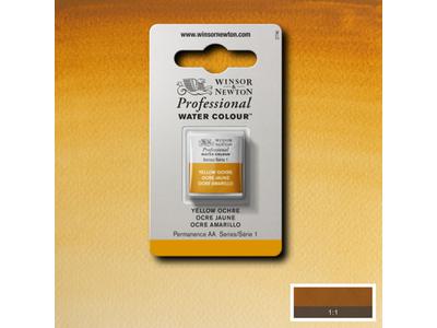 WINSOR & NEWTON AQUARELLFARBE 1/2 NÄPF S1 744 GELBER OCKER 1