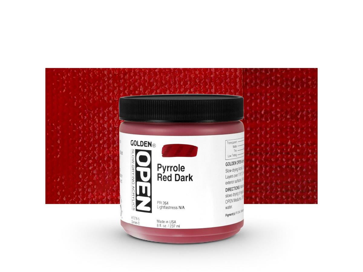 GOLDEN OPEN ACRYLIC 237ML 7278 S8 OPEN PYRROLE RED DARK 1
