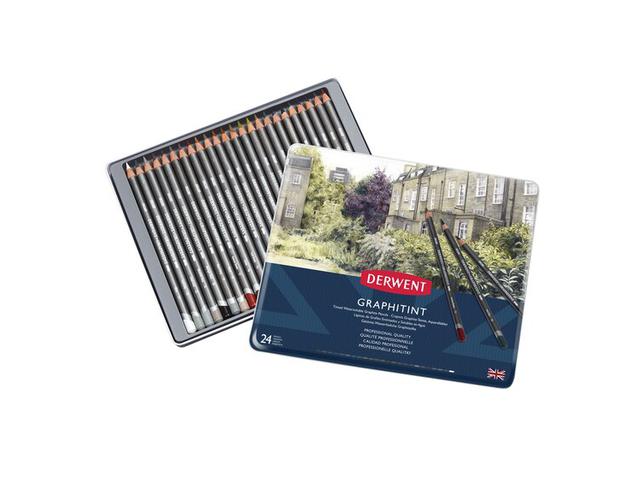 DERWENT GRAPHITINT WASSERLÖSLICHE GRAFITSTIFTE SET 24X 1