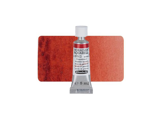 SCHMINCKE HORADAM AQUARELL TUBE 5ML S2 670 KRAPPBRAUN 1