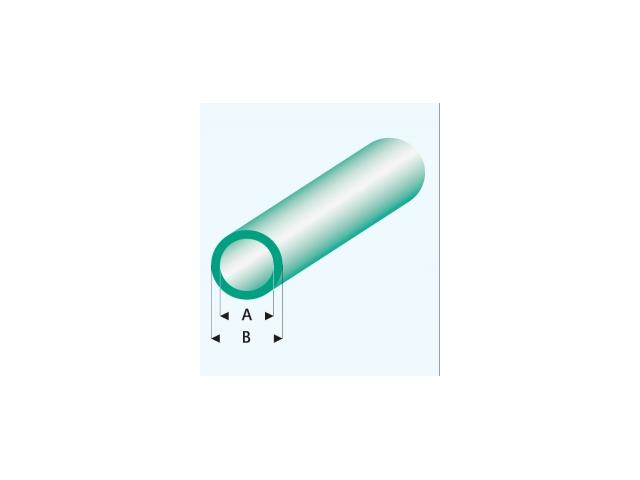 PROFIL ROHR GLASKLAR GRÜN  (A=)3,0X4,0MM 33CM 428-55/3 1