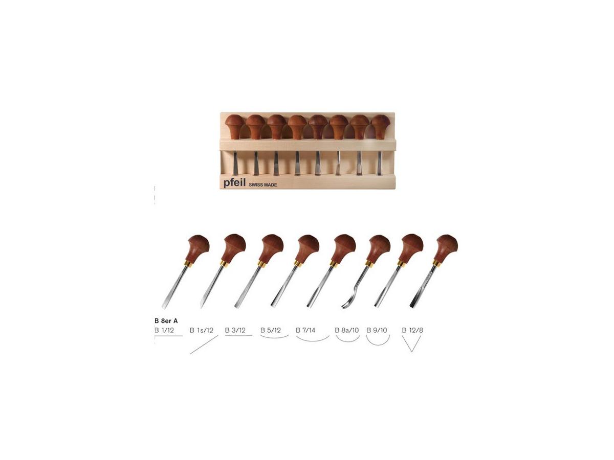 PFEIL HOLZSCHNITTMESSER SET-A 8 1