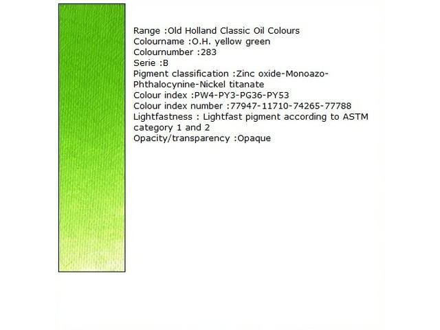 OLD HOLLAND ÖLFARBE B283 40ML OLD HOLLAND YELLOW GREEN 1