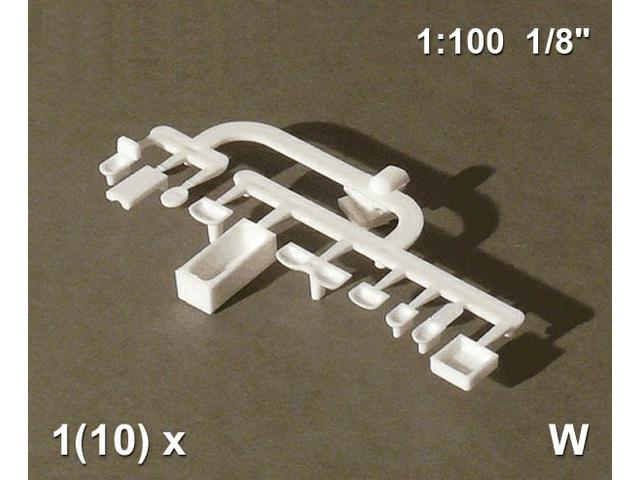 1:100 SANITÄRSET WEISS 10-TEILIG 54.70101.1 1