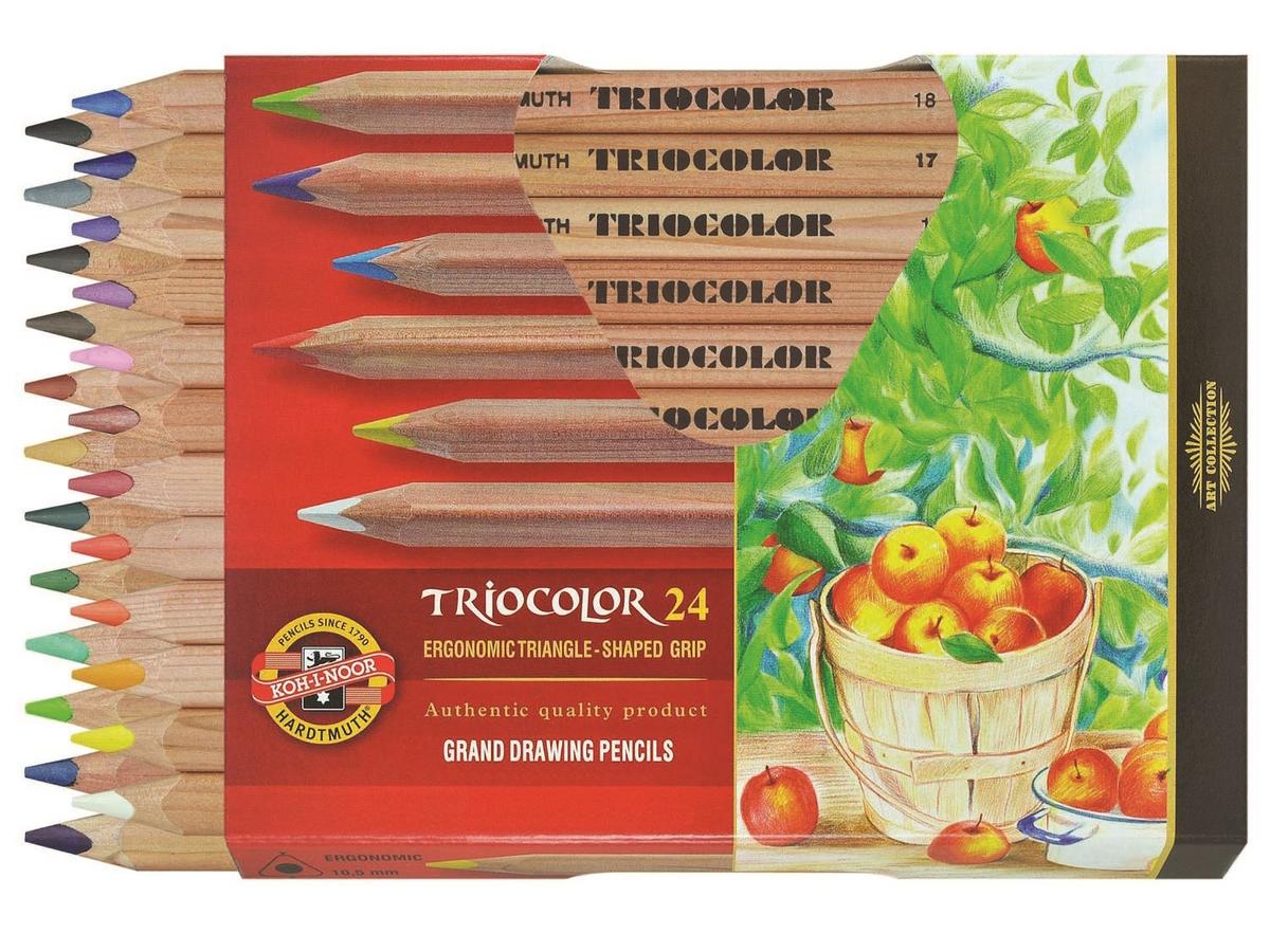 KOH-I-NOOR TRIOCOLOR DREIECKIGE FARBSTIFTE 24-ER 1