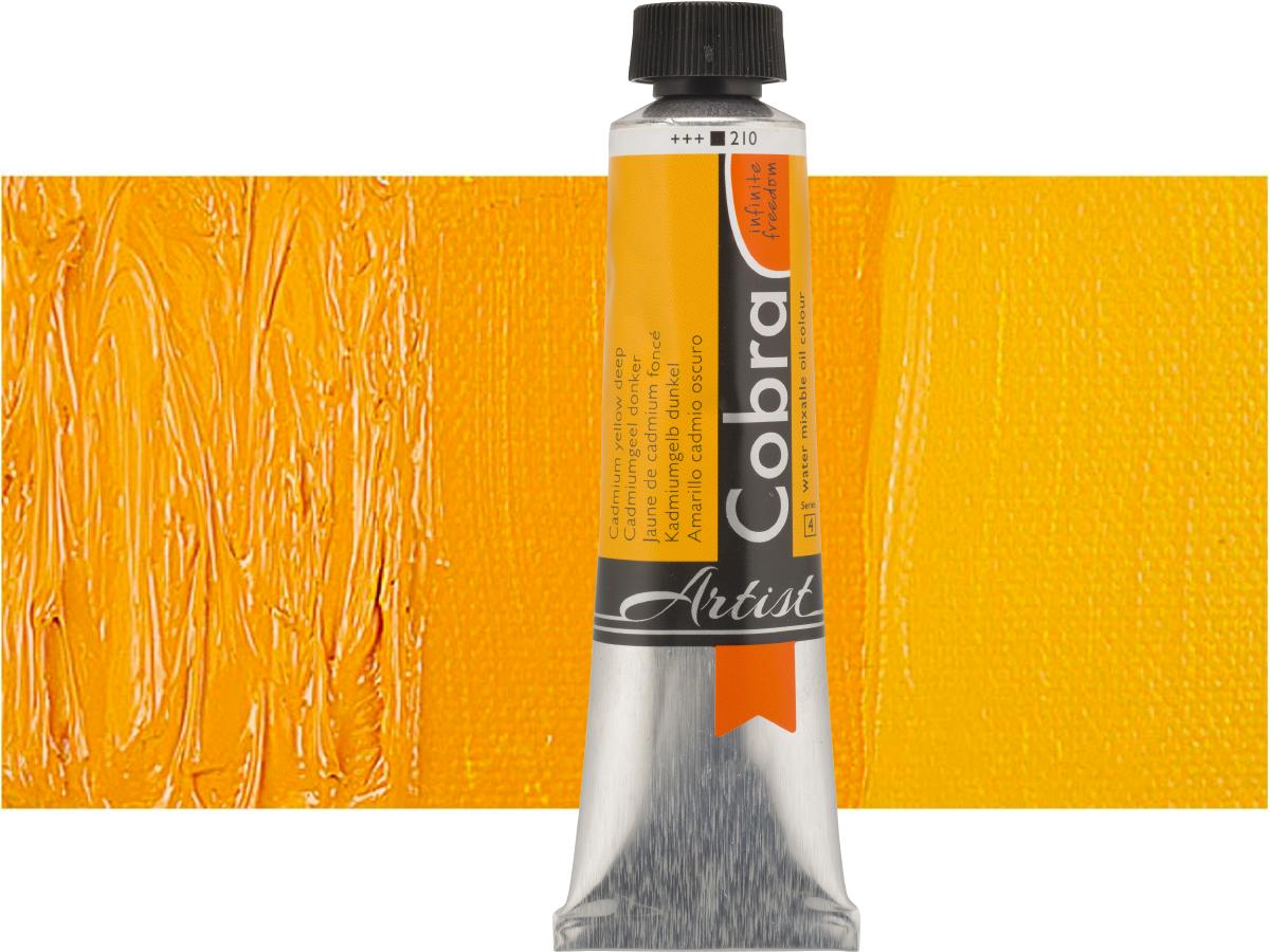COBRA ARTIST WASSERVERMALBARE ÖLFARBE 40ML 210 KADMIUMGELB DUNKEL 1